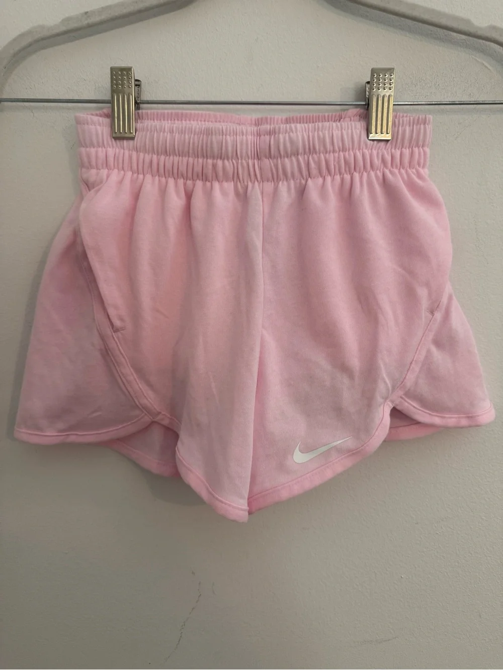 Nike Girls Dri-FIT Pink Athletic Running Shorts L 6-7 NWT Lined